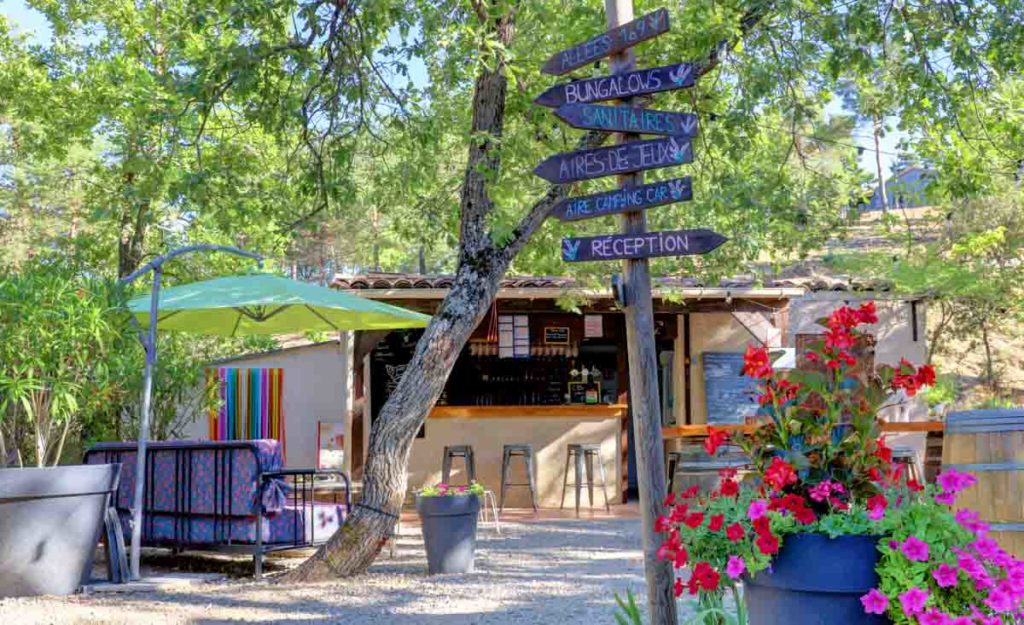 Emplacement de camping dans les Gorges du Verdon