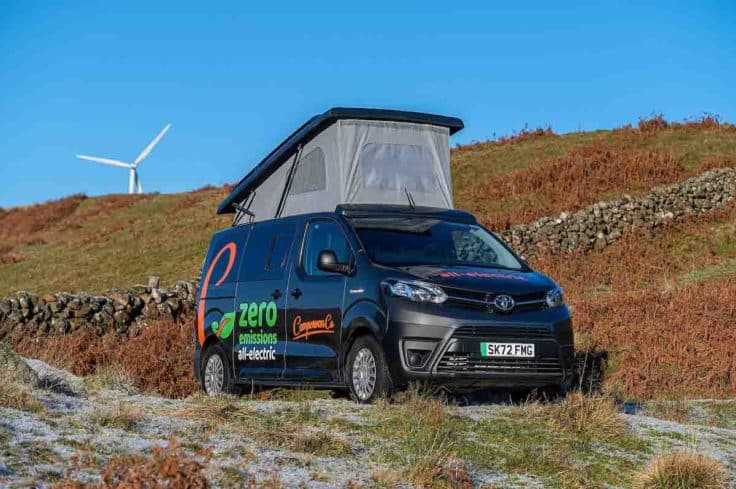 Electric Toyota Proace équipé par Campervan Co.