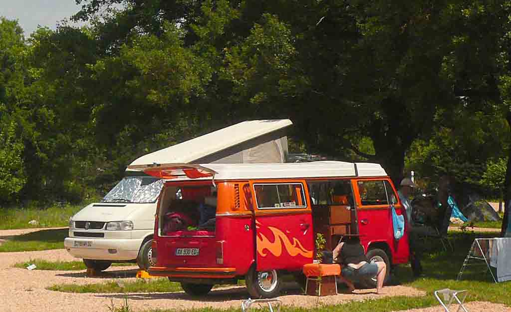 Emplacement de camping à Rocamadour dans le Lot